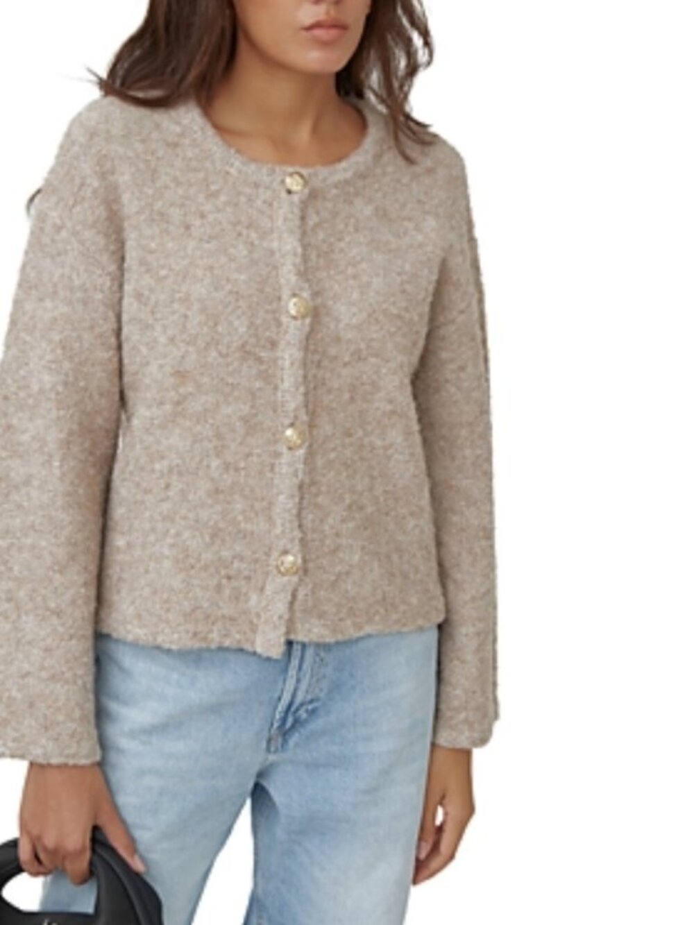 4th & Reckless Darya Cardigan Taupe Size XS